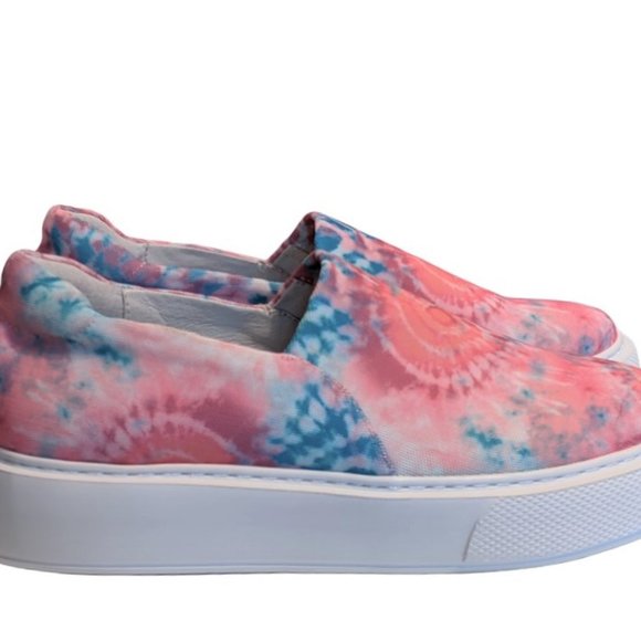 J-Slides Dusty Women's Pink & Blue Tie-Dye  Slip-on Sneaker Size 8.5 New w/o Box - Picture 6 of 14